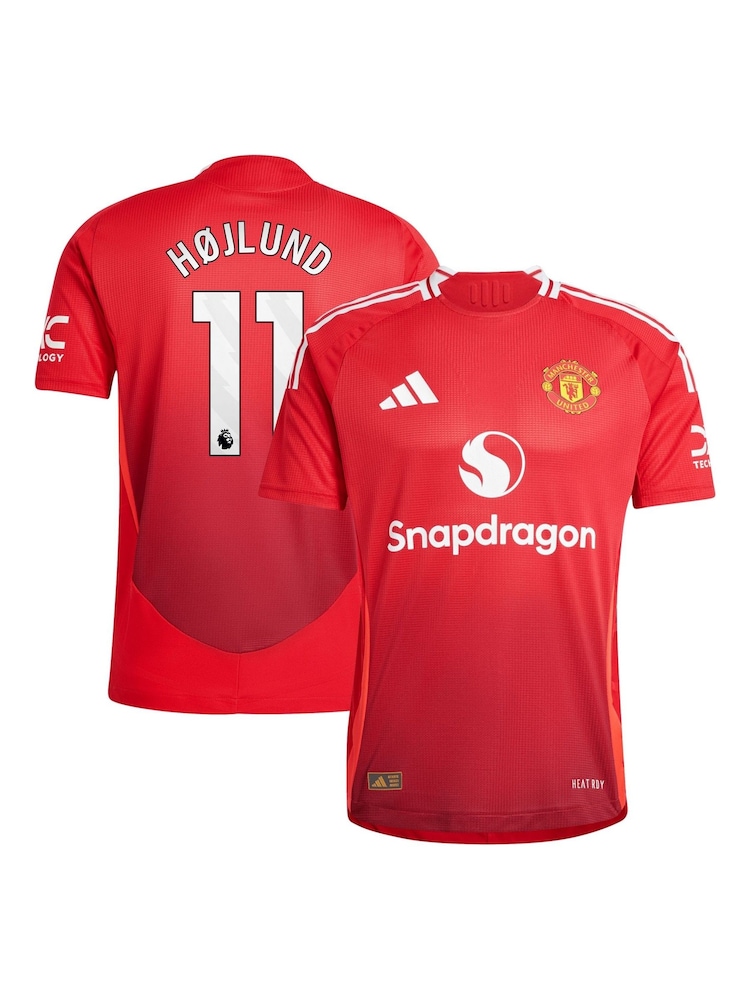 adidas Red Manchester United Home Authentic Shirt 2024-25 - Image 1 of 3