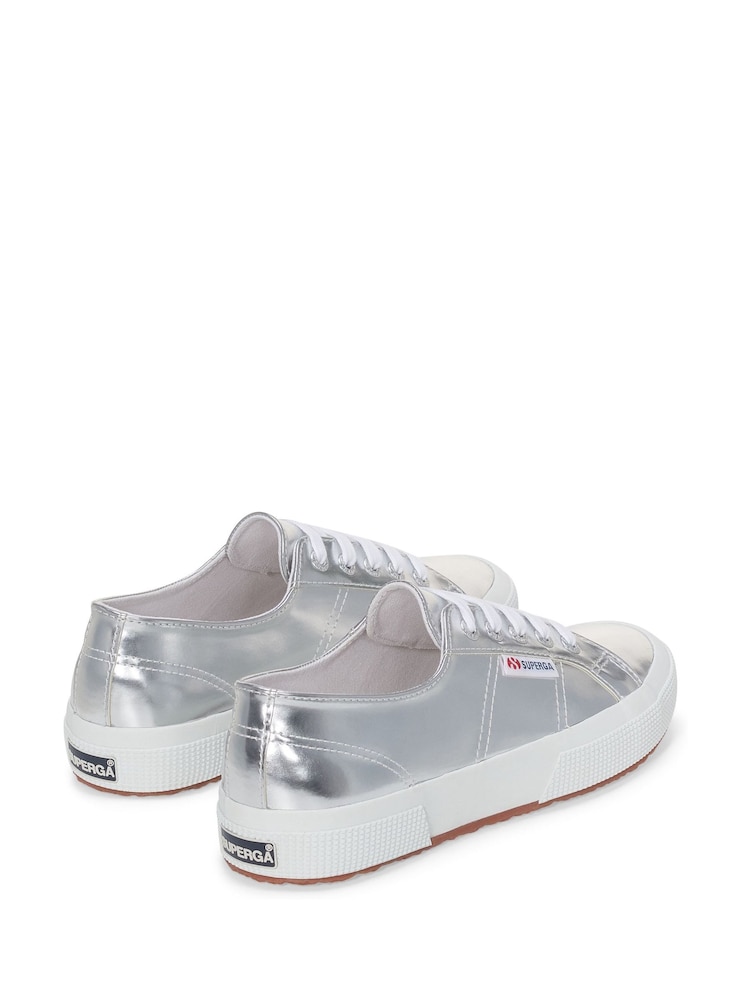 Superga Silver 2750 Mirror Synthetic Material Sneakers - Image 2 of 5