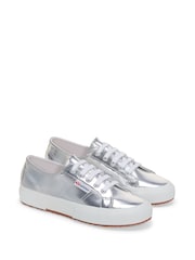 Superga Silver 2750 Mirror Synthetic Material Sneakers - Image 4 of 5