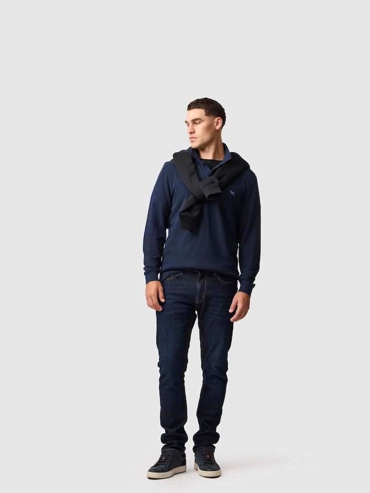 Rodd & Gunn Blue Long Sleeves Polo Shirt - Image 2 of 6 Rodd & Gunn Blue Long Sleeves Polo Shirt - Image 2 of 6