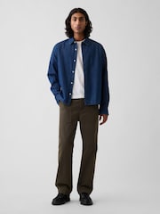 Gap Green Herringbone '90s Loose Trousers - Image 6 of 6