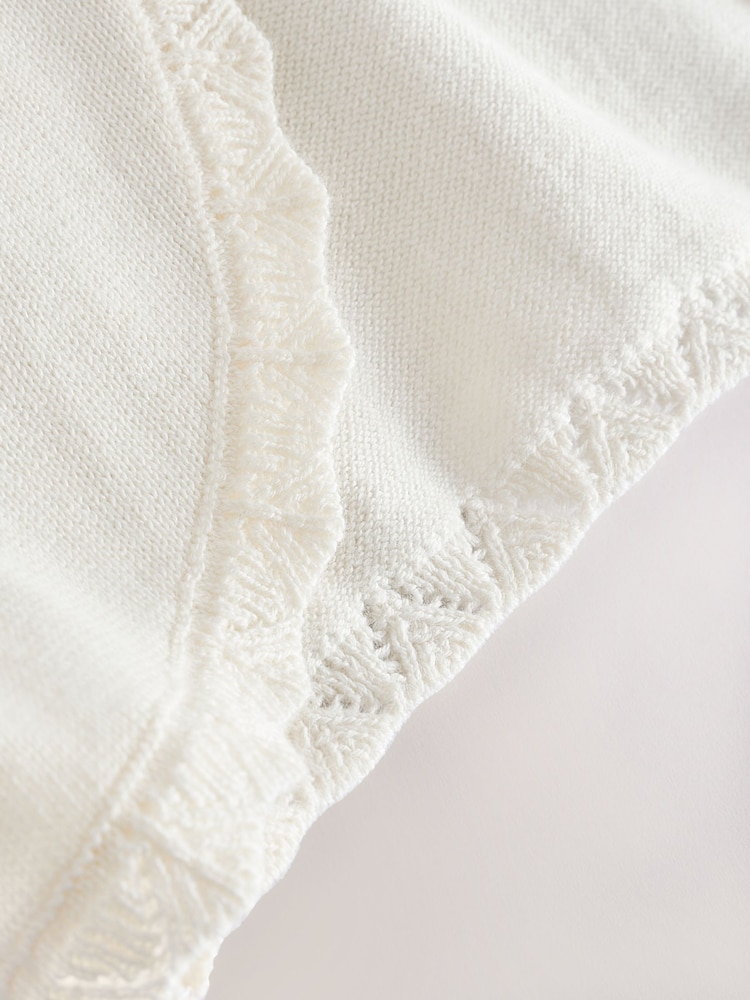 Ecru - Verzierte kurze Strickjacke für besondere Anlässe aus 100% Baumwolle (3-16 Jahre) - Bild 2 von 9 Ecru - Verzierte kurze Strickjacke für besondere Anlässe aus 100% Baumwolle (3-16 Jahre) - Bild 2 von 9