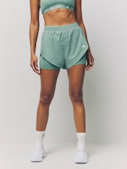 adidas Green Training 2-In-1 Shorts - Image 1 of 5