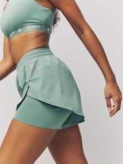 adidas Green Training 2-In-1 Shorts - Image 5 of 5