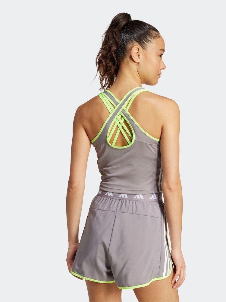 adidas Grey Hyperglam Tank Top - Image 2 of 7