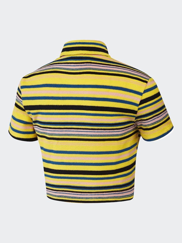 adidas originals Yellow Towel Collar T-Shirt - Image 2 of 2