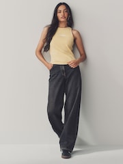 adidas Yellow Linear Tank Top - Image 2 of 7