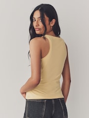 adidas Yellow Linear Tank Top - Image 3 of 7