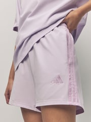 adidas Purple 3 Stripe Shorts - Image 4 of 6