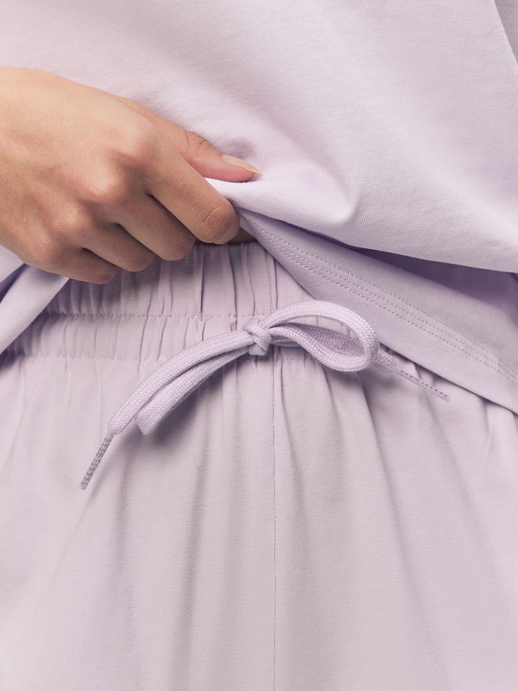 adidas Purple 3 Stripe Shorts - Image 5 of 6