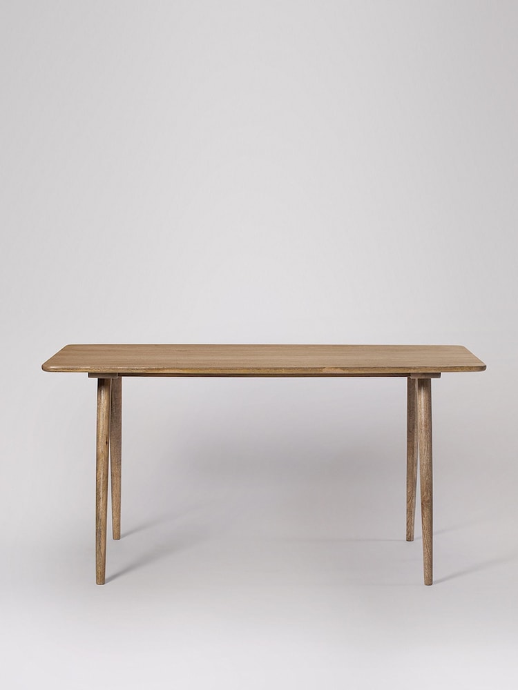 Swoon Light Brown Southwark Mango Wood 6 Seater Dining Table - Image 2 of 6 Swoon Light Brown Southwark Mango Wood 6 Seater Dining Table - Image 2 of 6