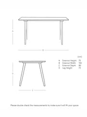 Swoon Light Brown Southwark Mango Wood 6 Seater Dining Table - Image 3 of 6