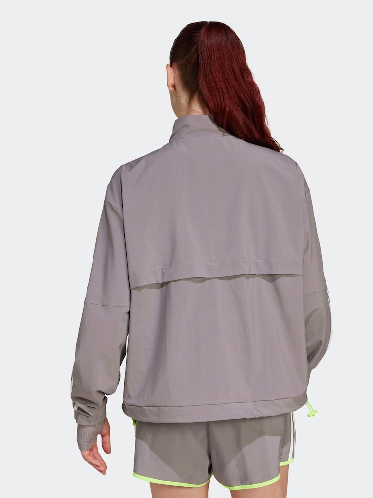 adidas Grey Hyperglam Windbreaker - Image 2 of 7 adidas Grey Hyperglam Windbreaker - Image 2 of 7