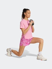 adidas Purple Train Essential Minimal All Over Print Shorts - Image 3 of 6