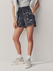 adidas Natural All Over Print 3-Stripe Shorts - Image 1 of 6