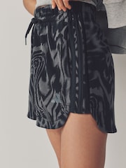 adidas Natural All Over Print 3-Stripe Shorts - Image 5 of 6