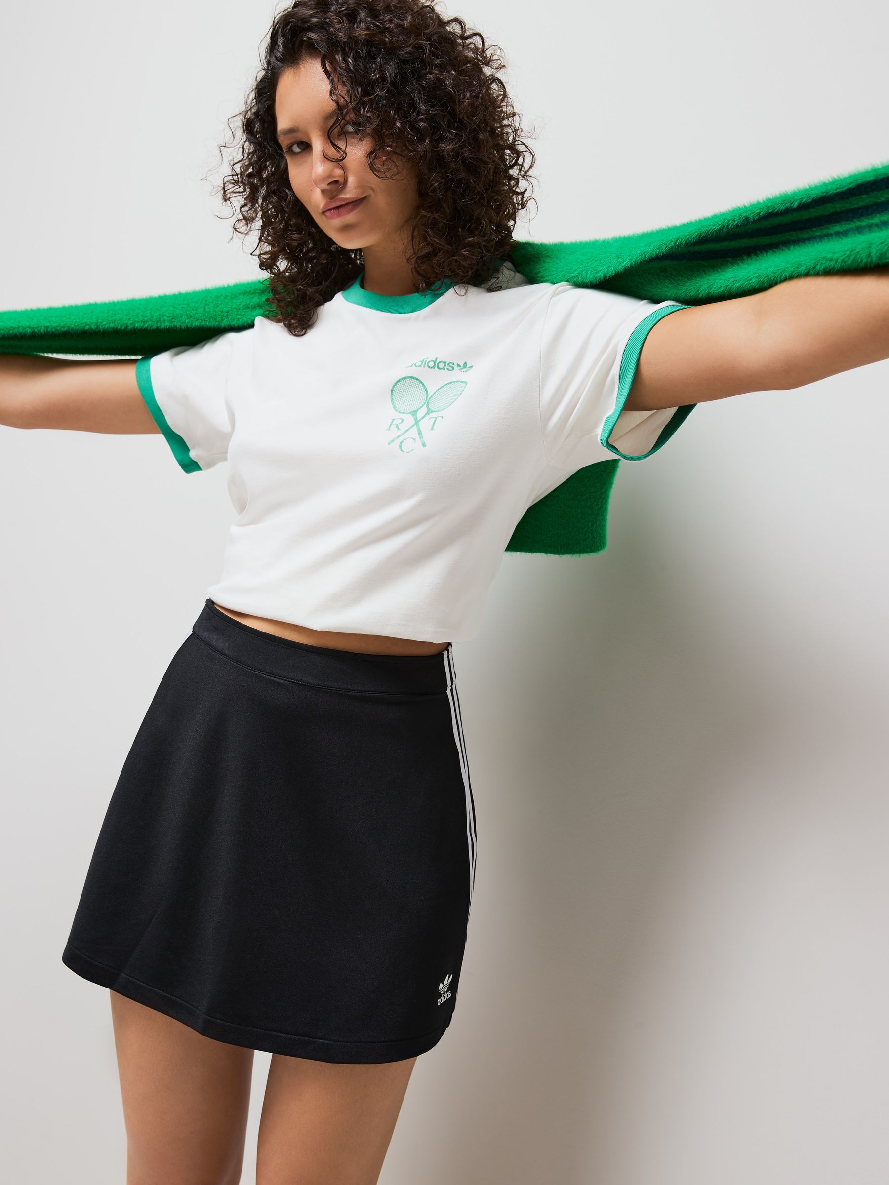 【ADIDAS ORIGINALS】◆WOMAN 3-STRIPES SKIRT◆送料無料◆ adidas Originals Women's 3-Stripes Pleated Knit Skirt