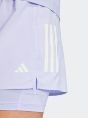 adidas Purple Own The Run 3 Stripe Shorts - Image 5 of 7