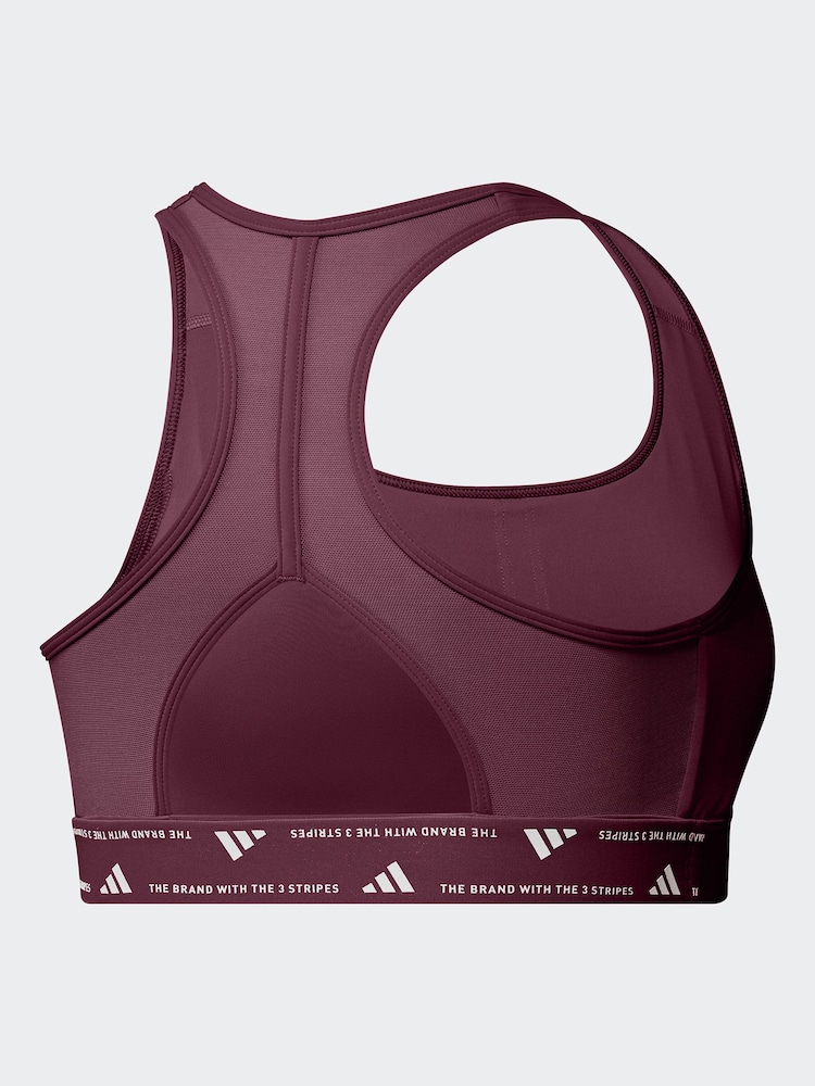 adidas Red Powerreact Training Bra - Image 2 of 2