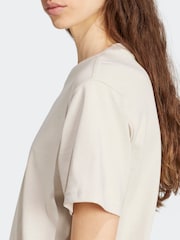 adidas Cream 100% Cotton T-Shirt - Image 5 of 6