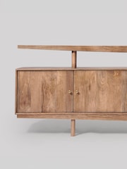 Swoon Light Brown Lofta Mango Wood 4 Door Sideboard - Image 3 of 7
