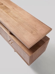 Swoon Light Brown Lofta Mango Wood 4 Door Sideboard - Image 4 of 7