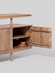 Swoon Light Brown Lofta Mango Wood 4 Door Sideboard - Image 6 of 7