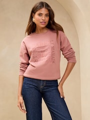Lipsy Pink Round Neck Sweatshirt - Image 3 of 4