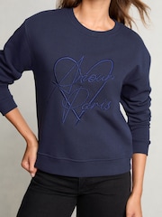 Lipsy Navy Round Neck Sweatshirt - Image 2 of 4