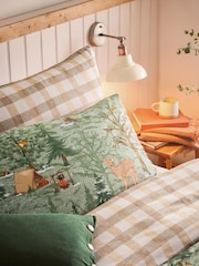 Furn Oak Green Lodge Wood 100% Cotton 100Brushed Duvet Cover Set - Image 2 of 4