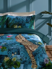 Paoletti Azure Majorelle 100% Cotton Sateen Duvet Cover Set - Image 2 of 3