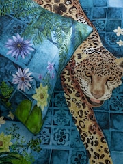 Paoletti Azure Majorelle 100% Cotton Sateen Duvet Cover Set - Image 3 of 3