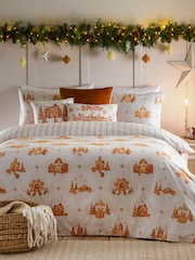 Furn Cloud Dust Gretel Festive Brushed 100% Cotton Duvet Cover Set - Image 1 of 4