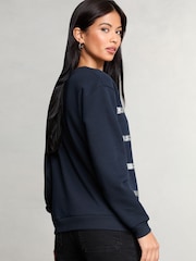 Lipsy Navy 1 Round Neck Sweatshirt - Image 3 of 4