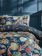 Paoletti Midnight Koi Pond 100% Cotton Sateen Duvet Cover Set - Image 2 of 3