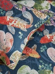 Paoletti Midnight Koi Pond 100% Cotton Sateen Duvet Cover Set - Image 3 of 3