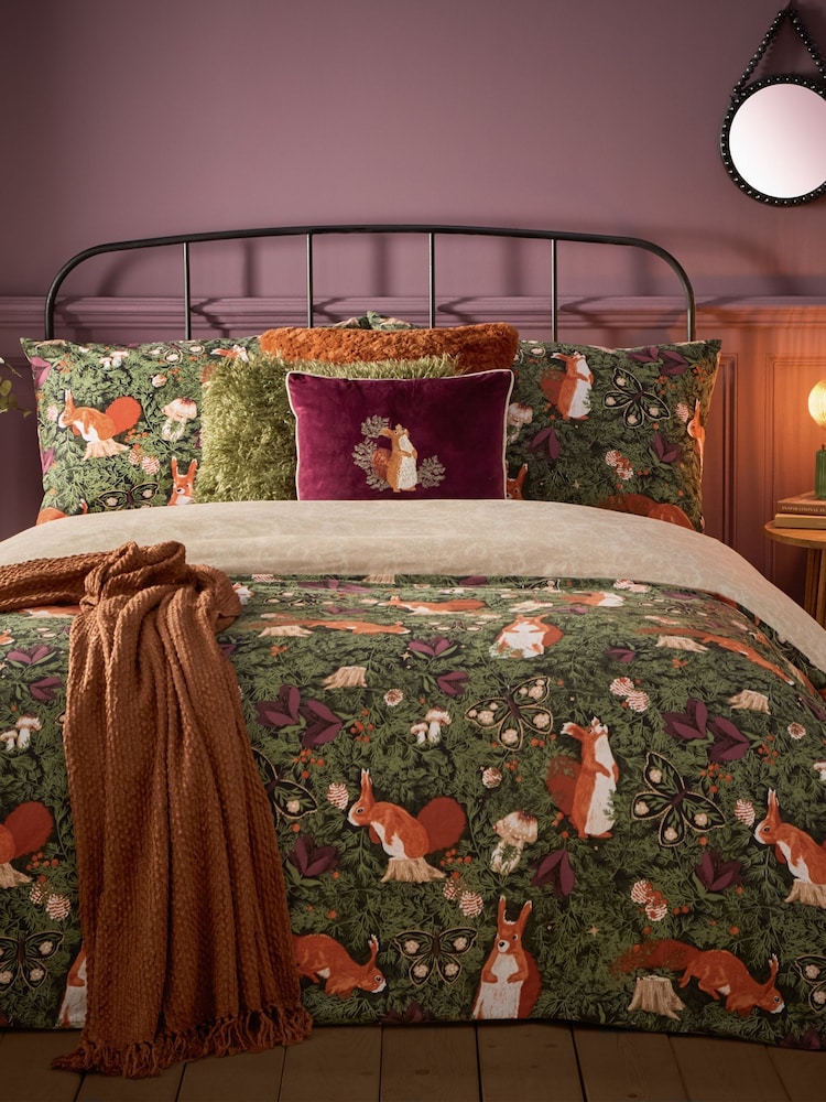 Furn Multicolour Pineberry Forest Reversible Duvet Cover Set - Image 1 of 4