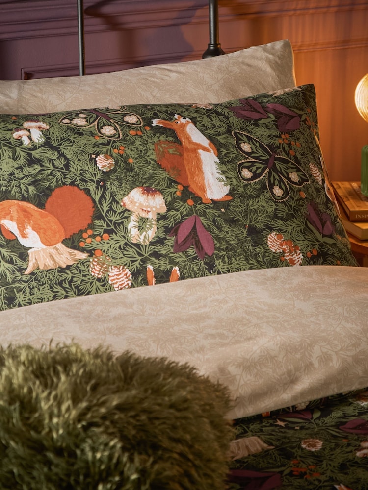 Furn Multicolour Pineberry Forest Reversible Duvet Cover Set - Image 2 of 4