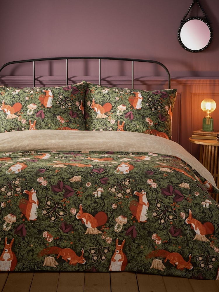 Furn Multicolour Pineberry Forest Reversible Duvet Cover Set - Image 4 of 4