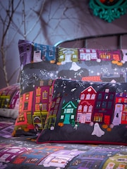Furn Charcoal Creepy Town Reversible Duvet Cover Set - Image 3 of 3