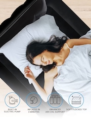 Get Fit Black Premium Air Bed With Headboard and Built In Pump - Image 5 of 7