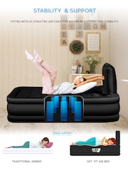 Get Fit Black Premium Air Bed With Headboard and Built In Pump - Image 7 of 7