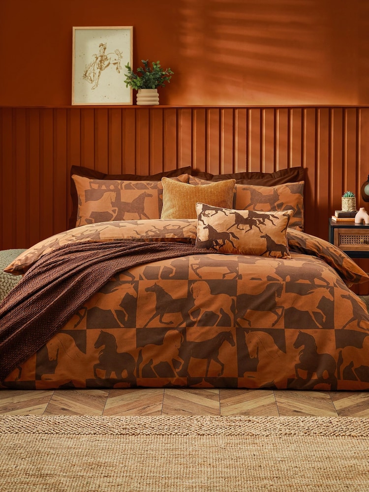 Furn Tan Herve Wild Horse Duvet Cover Set - Image 1 of 4