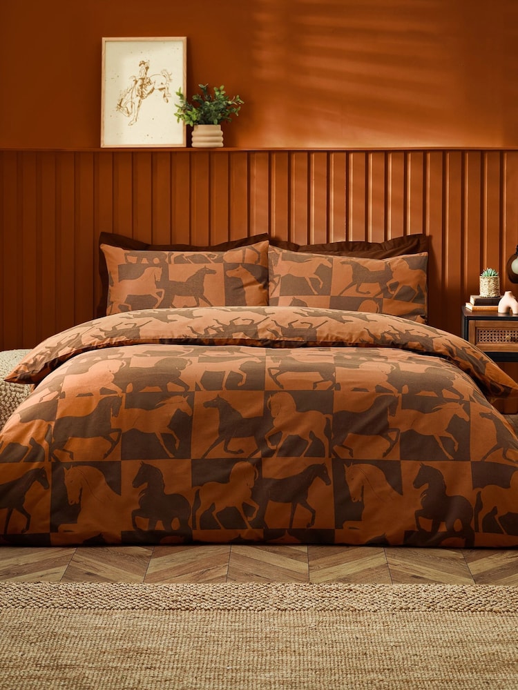 Furn Tan Herve Wild Horse Duvet Cover Set - Image 4 of 4