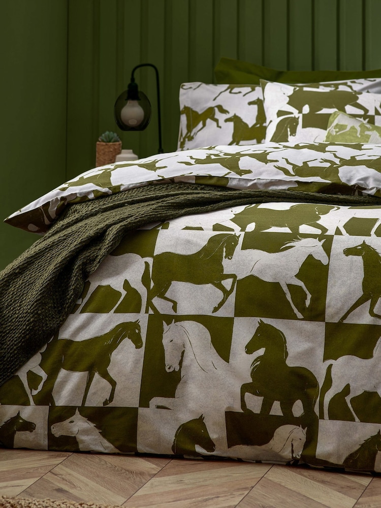 Furn Olive Herve Wild Horse Duvet Cover Set - Image 2 of 4