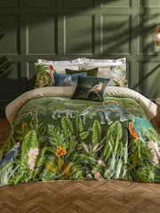 Paoletti Jungle Odisha 100% Cotton Sateen Duvet Cover Set - Image 1 of 3