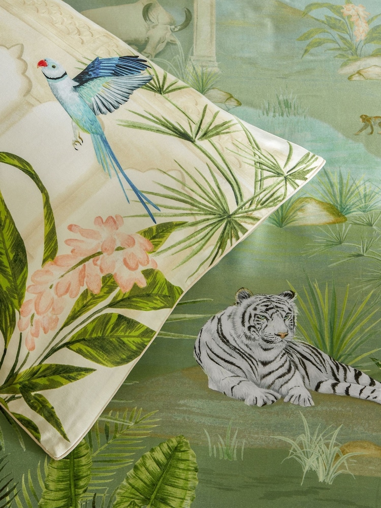 Paoletti Jungle Odisha 100% Cotton Sateen Duvet Cover Set - Image 3 of 3