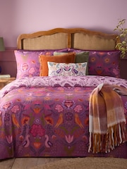 Furn Damson Broderie Floral Craft Duvet Cover Set - Image 1 of 4