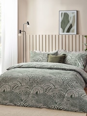 HÖEM Olive Nola Abstract Geometric Duvet Cover Set - Image 1 of 4