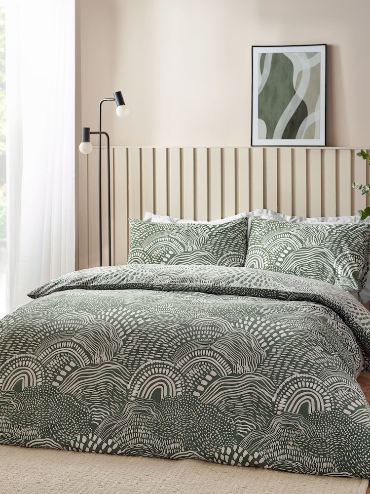 HÖEM Olive Nola Abstract Geometric Duvet Cover Set - Image 4 of 4
